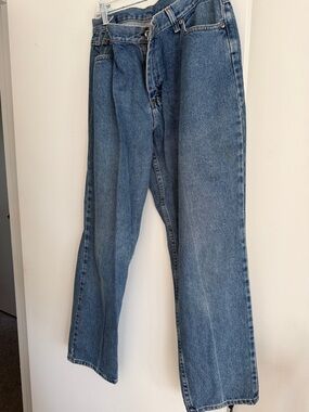 Women's Straight-Leg Jeans in Classic Blue waist 33”, inseam is 29”